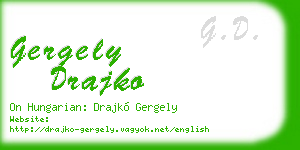 gergely drajko business card